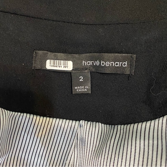 Harvé Benard Size 2 Black Blazer - Picture 9 of 10